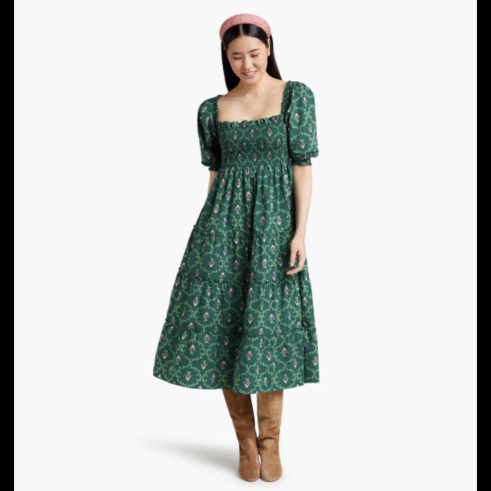 Hill House Home Emerald Trellis Nesli Nap Dress